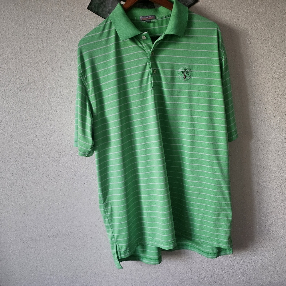 Peter Millar Men White Green Summer Comfort Wequetonsing Golf 1896 Club size XL. - Picture 4 of 13